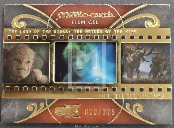 2022 Cryptozoic CZX Middle Earth Lord of the Rings Insert Trading Card Film Cell F18 Sam 30/375 Front
