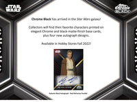 2022 Topps Star Wars Chrome Black Trading Card Sell Sheet