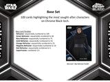 2022 Topps Star Wars Chrome Black Trading Card Sell Sheet