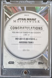 2022 Topps Star Wars Masterworks Autograph Insert Trading Card Rainbow Foil MWA-RD Rosario Dawson Back