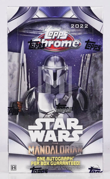 2022 Topps Star Wars The Mandalorian Beskar Edition Chrome Trading Card Hobby Box Front
