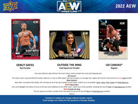 2022 Upper Deck AEW All Elite Wrestling Hobby Trading Card Sell Sheet