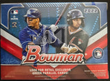 Baseball trading card box featuring two players and the Bowman brand.