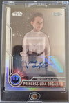 2023 Topps Star Wars Chrome Autograph Insert Trading Card 17 Princess Leia Organa Vivien Lyra Blair Front