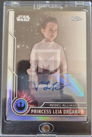 2023 Topps Star Wars Chrome Autograph Insert Trading Card 17 Princess Leia Organa Vivien Lyra Blair Front