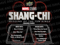 2023 Upper Deck Marvel Studios Shang Chi Trading Card Sell Sheet