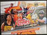 Topps Athletes Unlimited trading card pack with athletes from various sports leagues.