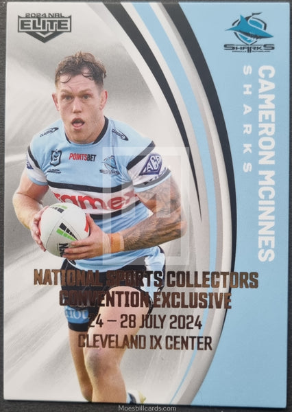 2024-TLA-NRL-ELITE-National-Sports-Collector-Convention-NSCC-Exclusive-Promo-Card-033-Cameron-McInnes-Cronulla-Sharks-Trading-Card-Front