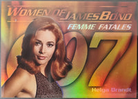Book cover of 'Women of James Bond: Femme Fatales' featuring a woman with red hair and the number 007.