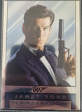 James Bond card with a character holding a gun, featuring the 007 logo.