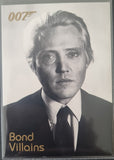 Black and white image of a man in a suit with '007' and 'Bond Villains' text.