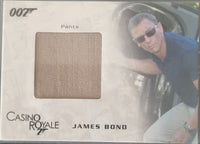 James Bond Casino Royale pants swatch with actor in background