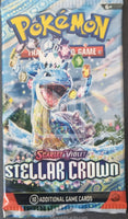 2024 Pokemon Trading Card Game Scarlet and Violet Stellar Crown Trading Card Pack 4 Art Lapras