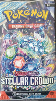 2024 Pokemon Trading Card Game Scarlet and Violet Stellar Crown Trading Card Pack 4 Art Terepagos