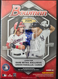 Bowman 2024 baseball trading card pack with two players on the front