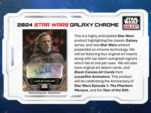 2024 Topps Star Wars Galaxy Chrome Hobby Box | Moesbill 2024 Topps Star Wars Galaxy Chrome Hobby Box | Moesbill