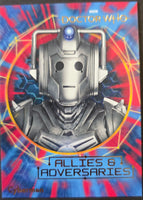 Card featuring a Cyberman from Doctor Who with colorful border