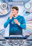 Football trading card of Scott McTominay with club logo and Topps branding