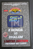 Promotional card for Street Fighter II Champion Edition featuring E Honda vs Dhalsim