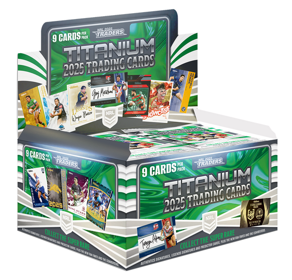 PRE SALE - 2025 TLA NRL Traders TITANIUM (Rugby League) Factory Sealed Trading Card Hobby Box & Album & 2 Starter Packs