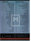 2012 Game of Thrones Season 1 Foil Parallel Base Trading Card - You Pick