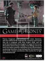 2012 Game of Thrones Season 1 Foil Parallel Base Trading Card - You Pick