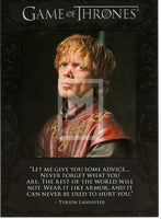 Character from 'Game of Thrones' with a quote on a dark background