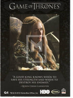2012 Game of Thrones Season 1 Insert The Quotable Trading Card - You Pick