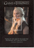 Framed quote from Daenerys Targaryen in Game of Thrones with a dark border.