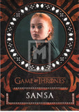 Card featuring Sansa from 'Game of Thrones' with decorative border