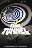 Poster for 'The Time Tunnel' with a time machine and spiral design.