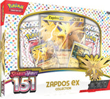 2023 Pokemon: Scarlet & Violet: 151 Collection Factory Sealed Trading Card Box - Zapdos EX