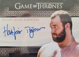 Character from 'Game of Thrones' with signature on a card