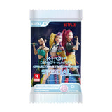 A sealed K-pop trading card pack from KAYOU, featuring Pink Diamond from Demon Hunters. The packaging displays colorful illustrations of three female characters holding microphones against a dark blue background, with 'KPOP DEMON HUNTERS', 'SPECIAL', '3 CARDS', and 'Pink Diamond' printed on the front.