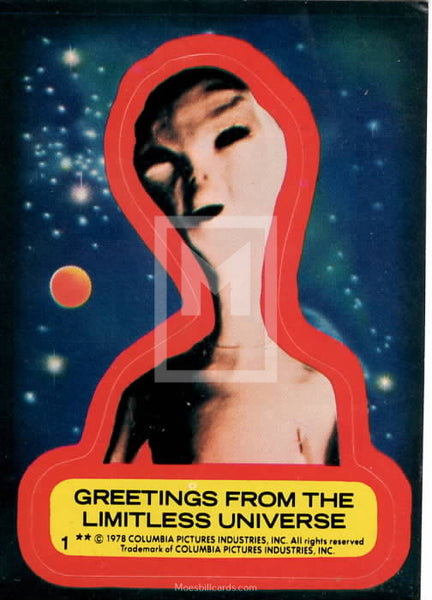 1978 TOPPS Close Encounters of the Third Kind Insert Sticker Trading Card - You Pick