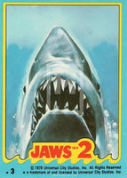 1978 Topps Jaws 2 Sticker Trading Card 3 Front