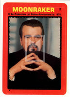 1979 Topps James Bond Moonraker Movie Sticker Trading Card 11 Front