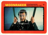1979 Topps James Bond Moonraker Movie Sticker Trading Card 14 Front