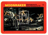 1979 Topps James Bond Moonraker Movie Sticker Trading Card 15 Front