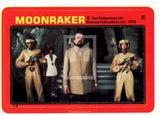 1979 Topps James Bond Moonraker Movie Sticker Trading Card 16 Front