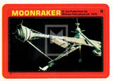 1979 Topps James Bond Moonraker Movie Sticker Trading Card 18 Front