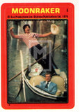 1979 Topps James Bond Moonraker Movie Sticker Trading Card 6 Front
