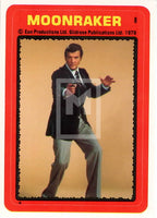 1979 Topps James Bond Moonraker Movie Sticker Trading Card 8 Front