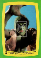 1979 Topps Marvel Incredible Hulk Movie Sticker Trading Card 17 Front