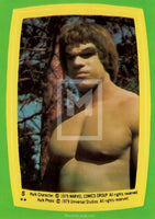 1979 Topps Marvel Incredible Hulk Movie Sticker Trading Card 5 Front