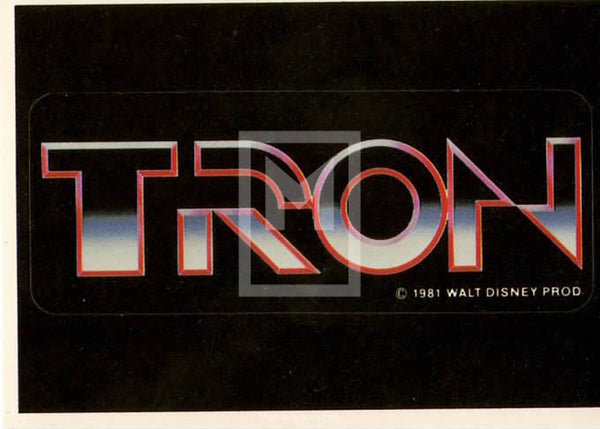 1982 Donruss Tron Sticker Trading Card 1 Front