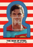 1983 Topps DC Comics Superman 3 Sticker Trading Card 1 Front