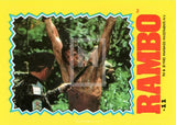 1985 Topps Rambo First Blood Part 2 Sticker Trading Card 11 Front