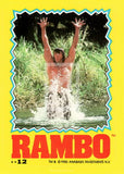 1985 Topps Rambo First Blood Part 2 Sticker Trading Card 12 Front