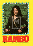 1985 Topps Rambo First Blood Part 2 Sticker Trading Card 13 Front